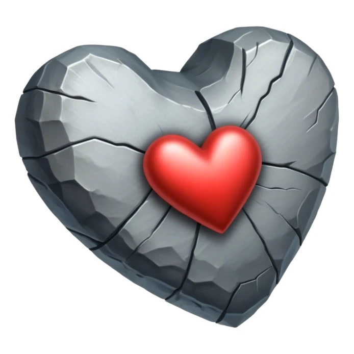 A heart in the style of rock  sticker