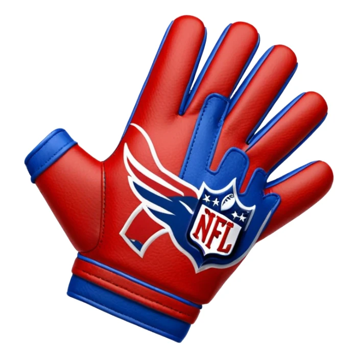  #1 glove nfl thumbs up   in blue (#00A3E0) and red (#F9423A)  sticker