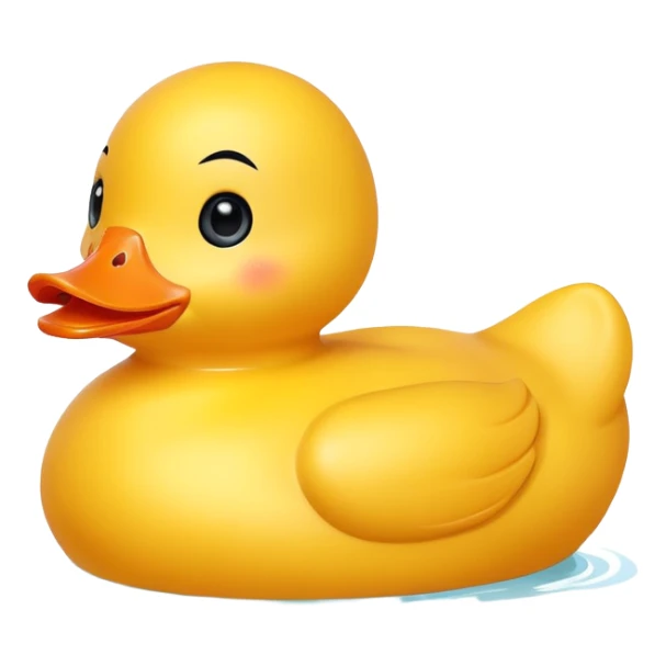 A yellow rubber duck with a cute smiling face and big eyes sticker