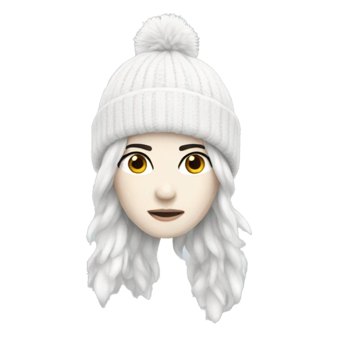 white winter beanie no person sticker
