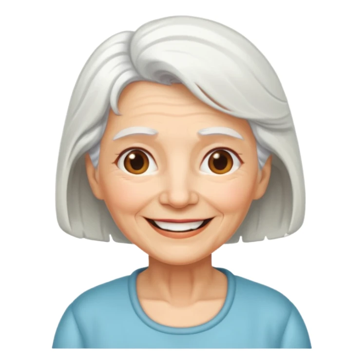White hair grandma sticker