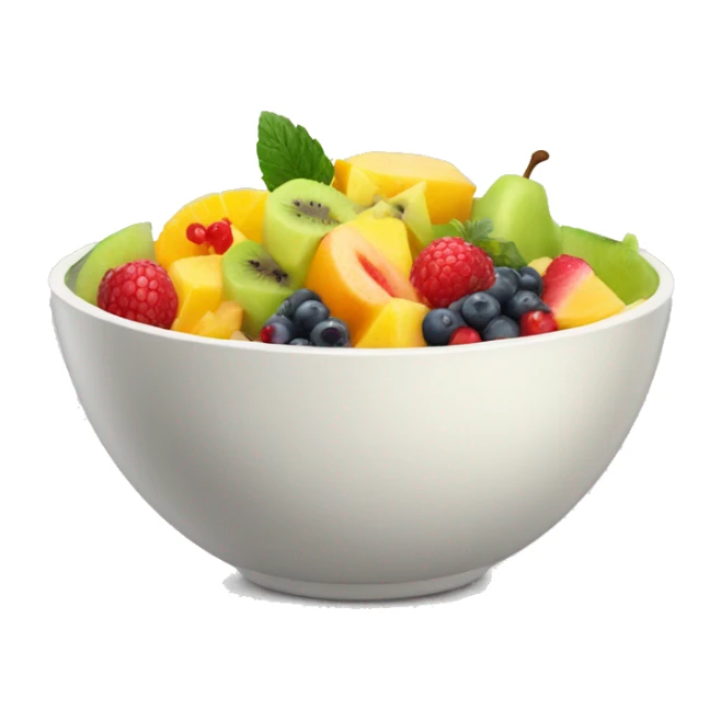Fruit salad in a bowl sticker