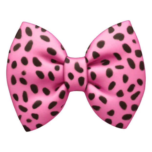 pink bow with lepoard print  sticker