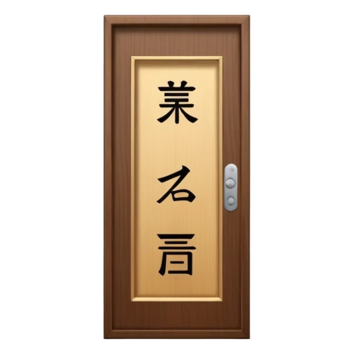 modern villa door number wood Japanese sticker