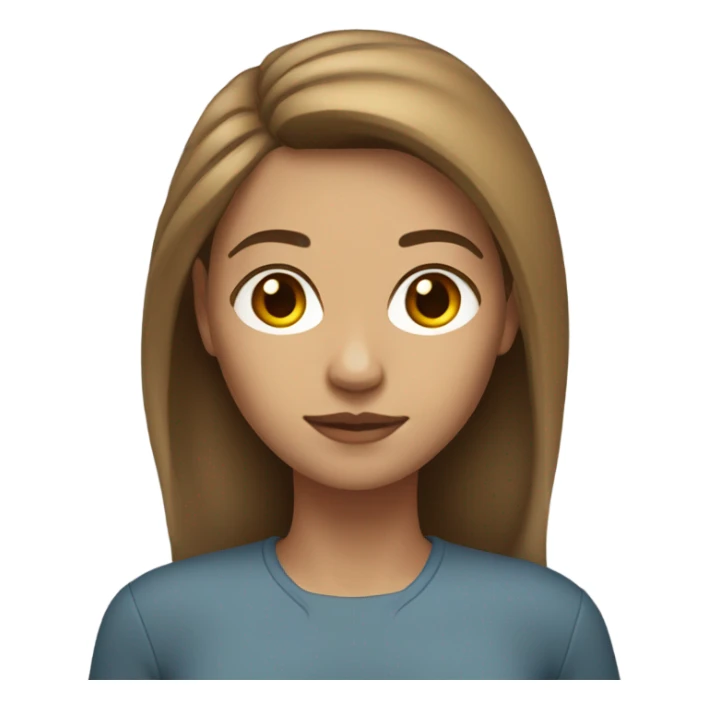 create a woman, light skin, medium brown hair, strong and femeni sticker