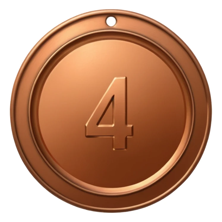 Design a medal for a 4th place sticker