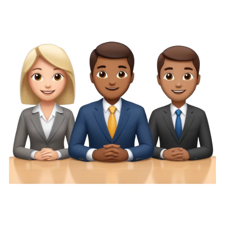 3 people business meeting sticker