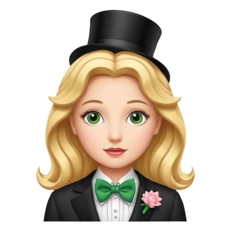 Glinda from the Wizard of Oz with suit with bow tie sticker
