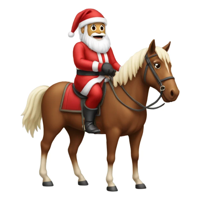 Santa on a horse sticker