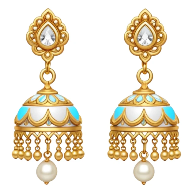 White little Jhumka emoji sticker