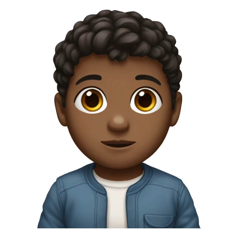 Newborn boy, dark hair, brown eyes  sticker