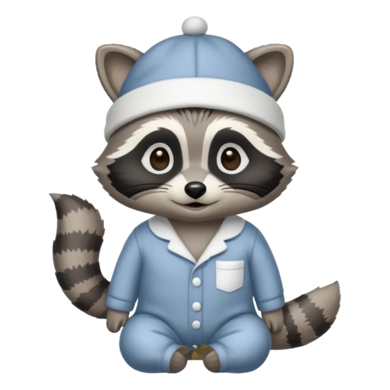Raccoon in pajamas and night cap

 sticker
