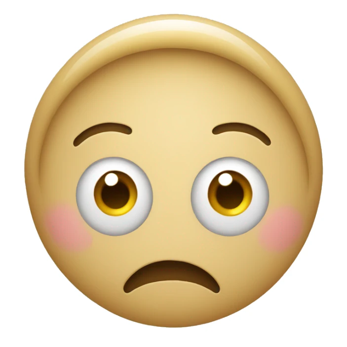 Confused face with a fisgusted mouth sticker