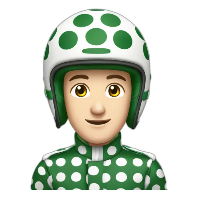 paul townend jockey dark green polka dot sticker
