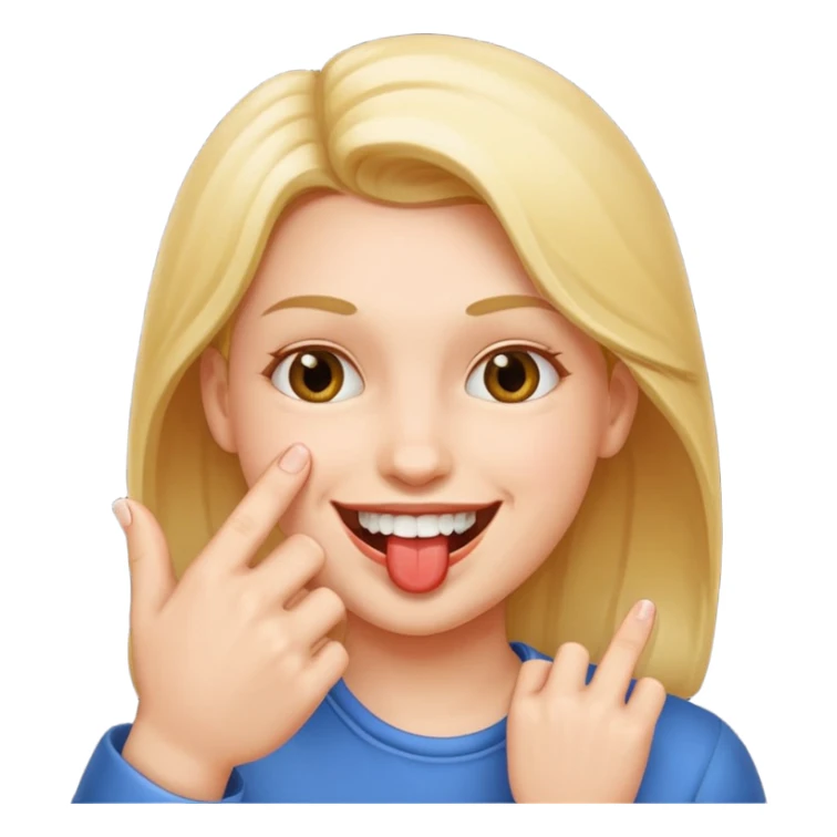 Smiley qui se mord le doigt sticker