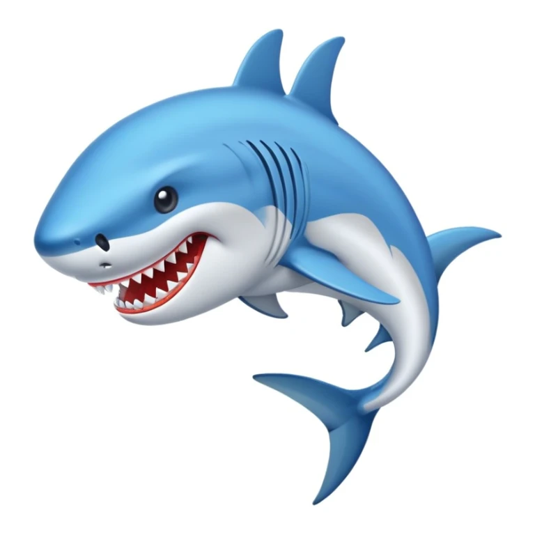 Un tiburón con tenis Nike azules  sticker