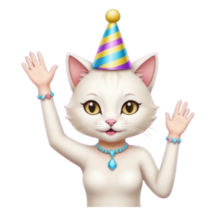 Girl Cat dancing at nightclub  sticker