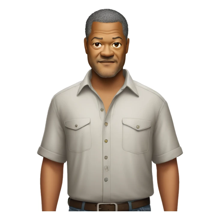 laurence-fishburne wearing shirt sticker