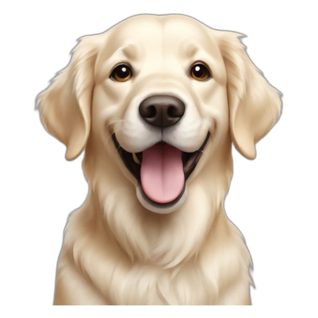 English cream retriever being super happy sticker