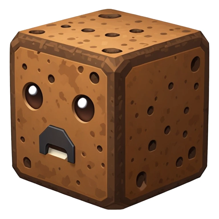 Klocek skaczącego dirtu z minecraft sticker