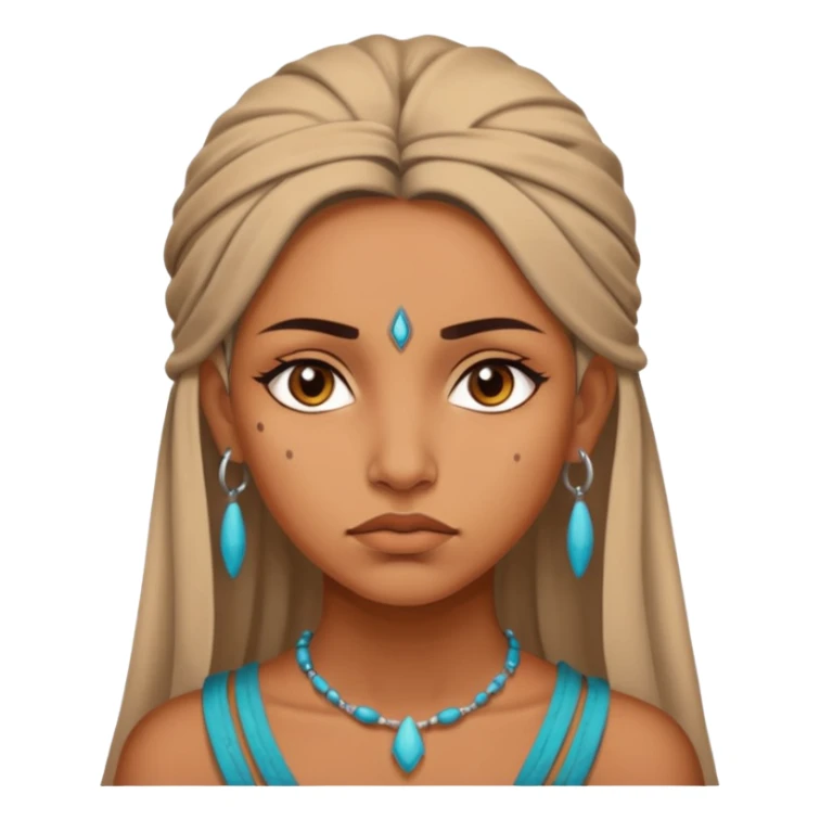 ldesert woman with piercings just face  sticker