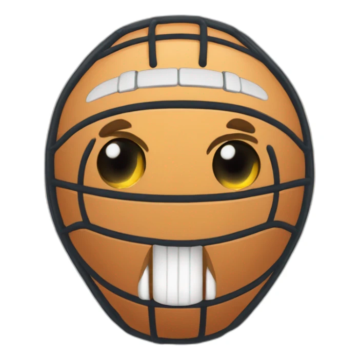 pelota de basket con ojos y boca jugando videojuegos sticker