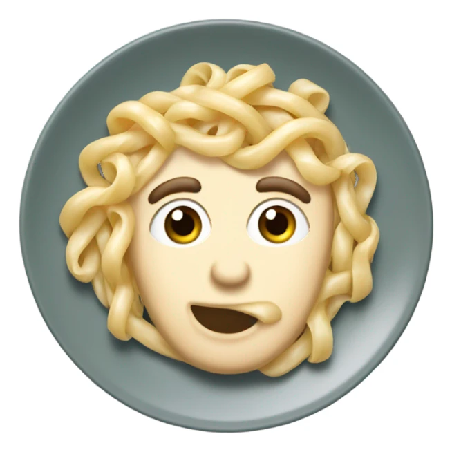 Plate of Alfredo pasta sticker