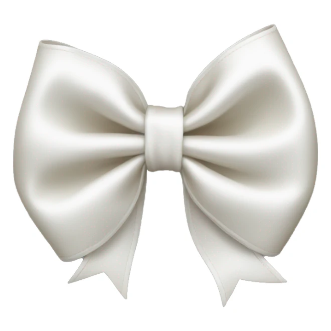 white satin bow sticker