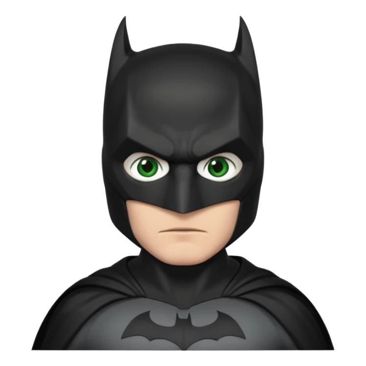 batman con el traje del caballero oscuro, solamente con los ojos verdes, el resto del traje que no sea verde sticker