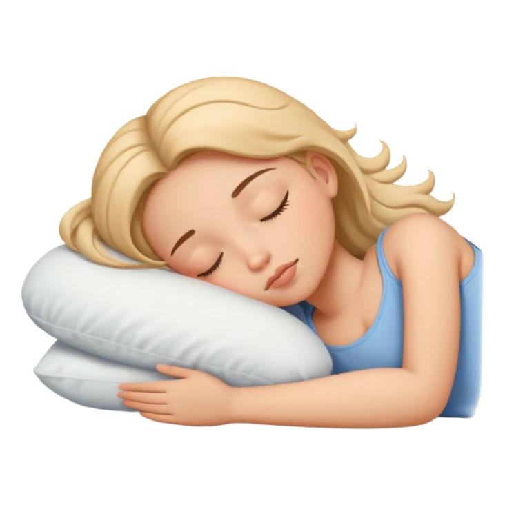 girl sleeping with ZZZ symbols above her head sticker