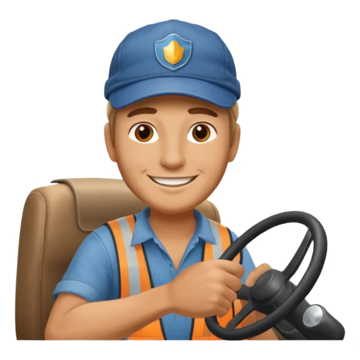 truck driver realystic high quality sticker