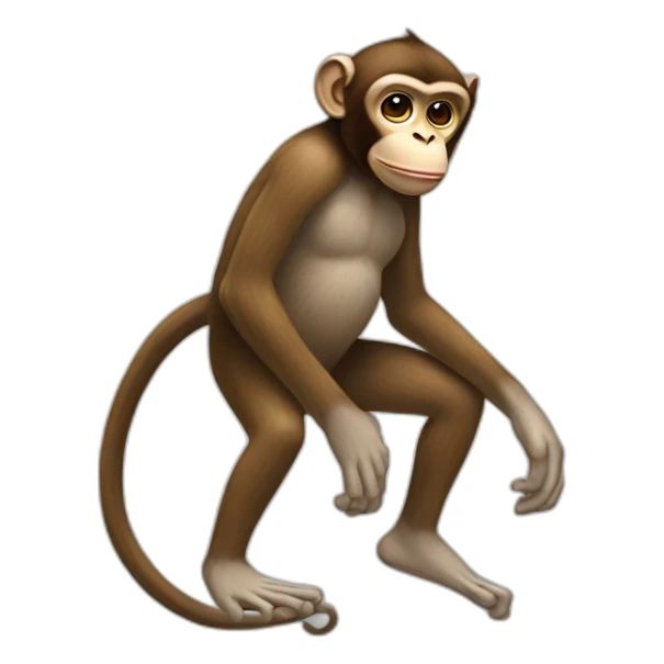 Monkey wearing Jordan 4 on its feet sticker