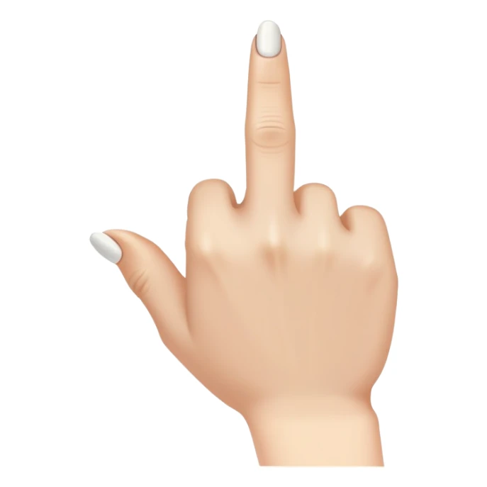 A hand with the ring finger down sticker