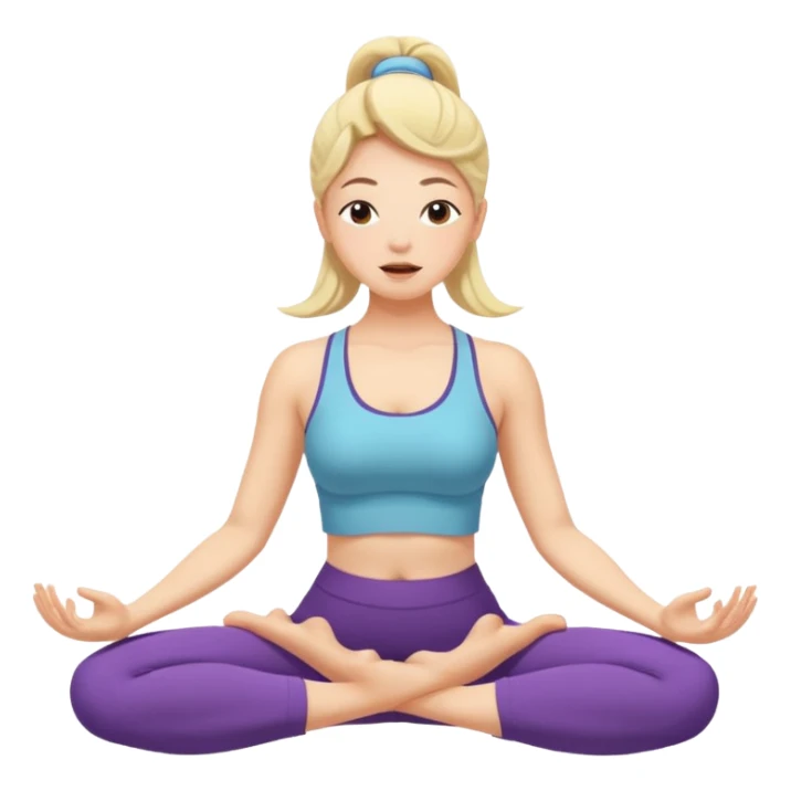 woman burping during yoga practice sticker