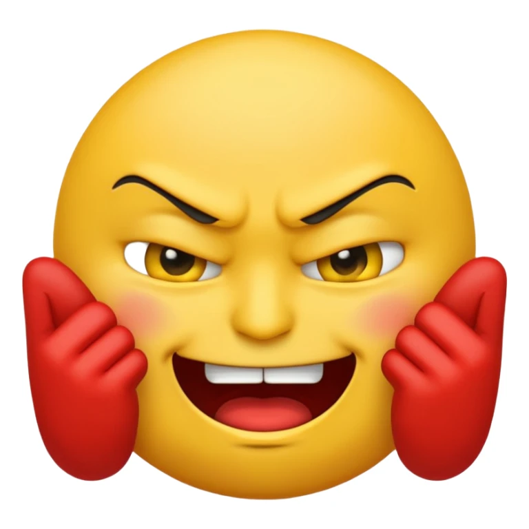 Angry and happy emoji sticker