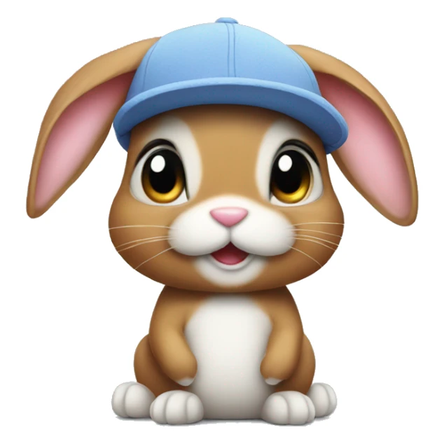 bunny with a cap sticker