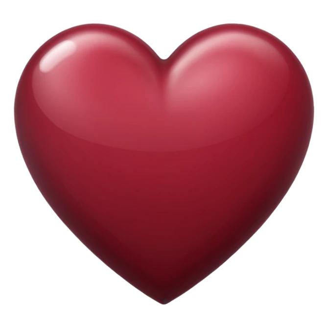 Maroon heart sticker
