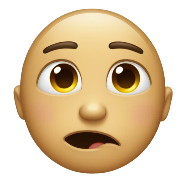 Crying emoji but with no tears sticker