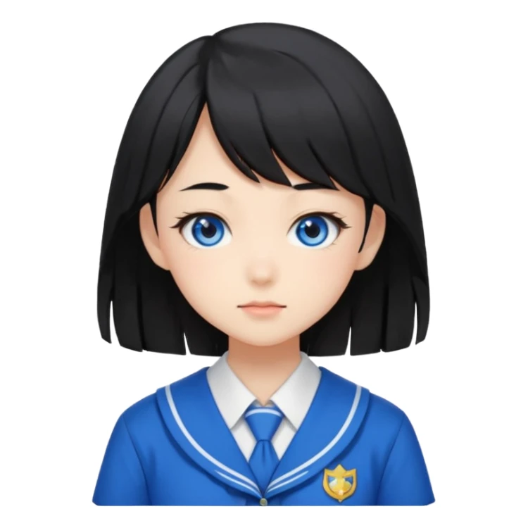 Anime girl named lili chan  with Seifuku sticker