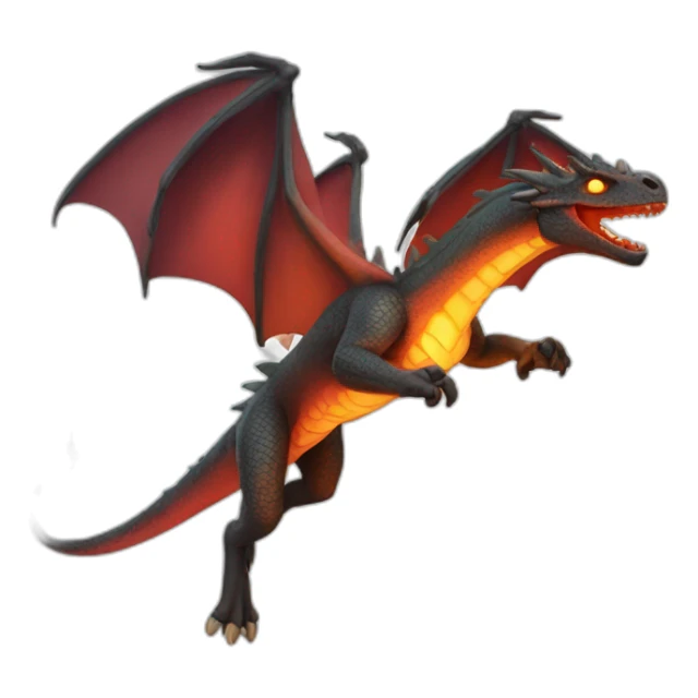 dragron volando y tirando fuego por la boca sticker