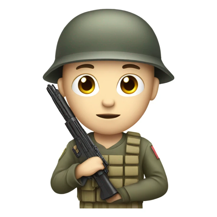 Soldier with a gun white skin sticker