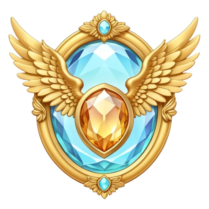 Topaz stone award-in-frame-decorated-with-golden-angel--wings sticker