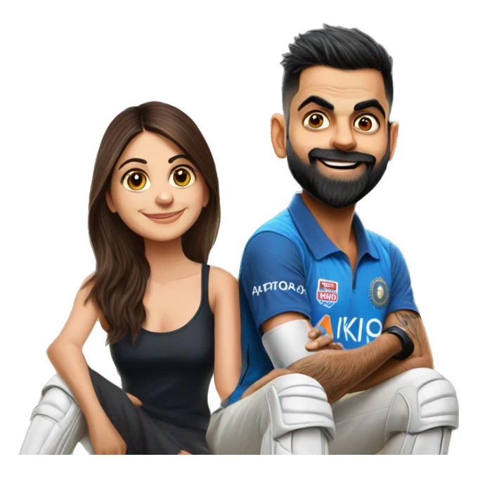 Virat Kohli and Anushka Sharma  sticker