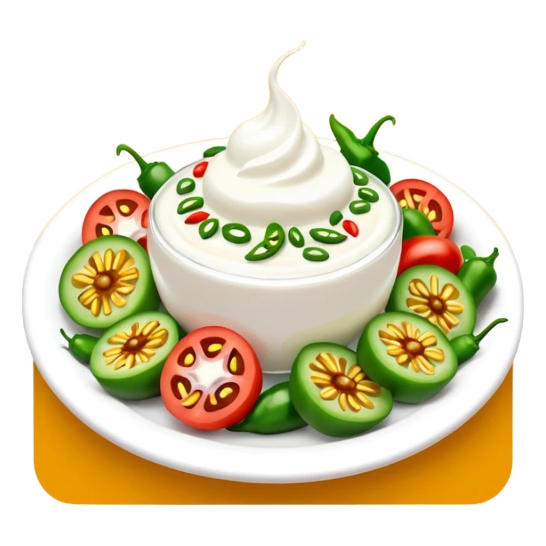 Pakistani dish named chaat its has yougurt and green chilli and vegetables in it sticker