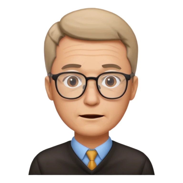 a man teacher, head is rotated 40 degrees, with an aching logo beside the neck sticker