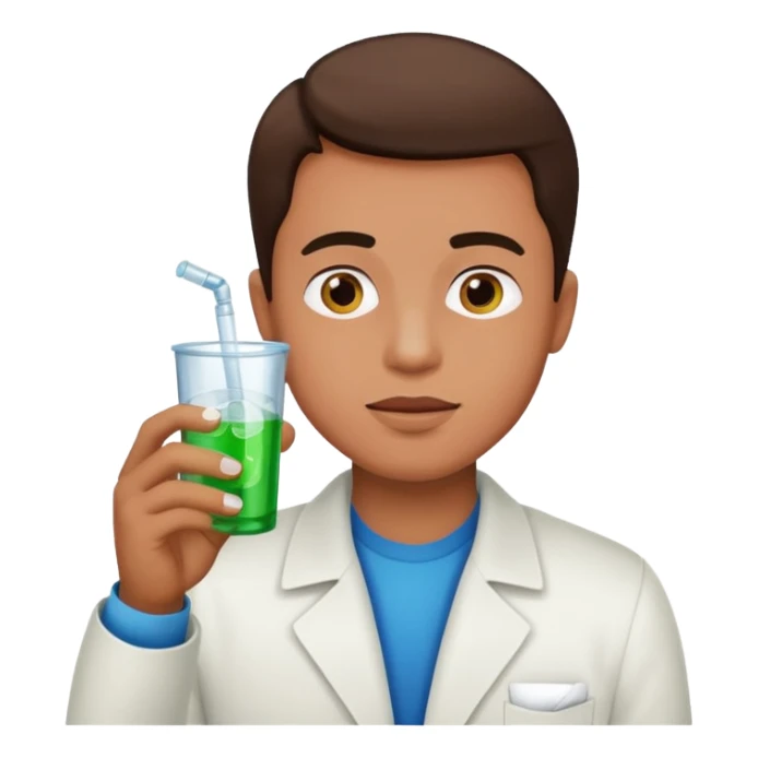 Man popping the pills and drinking sprite sticker