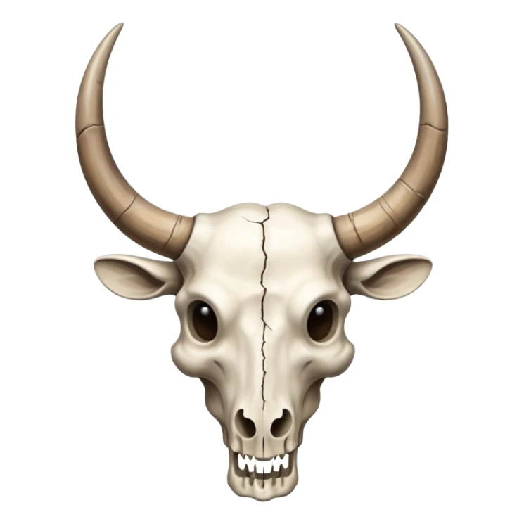 horns of a dead animal hanging on the wall sticker