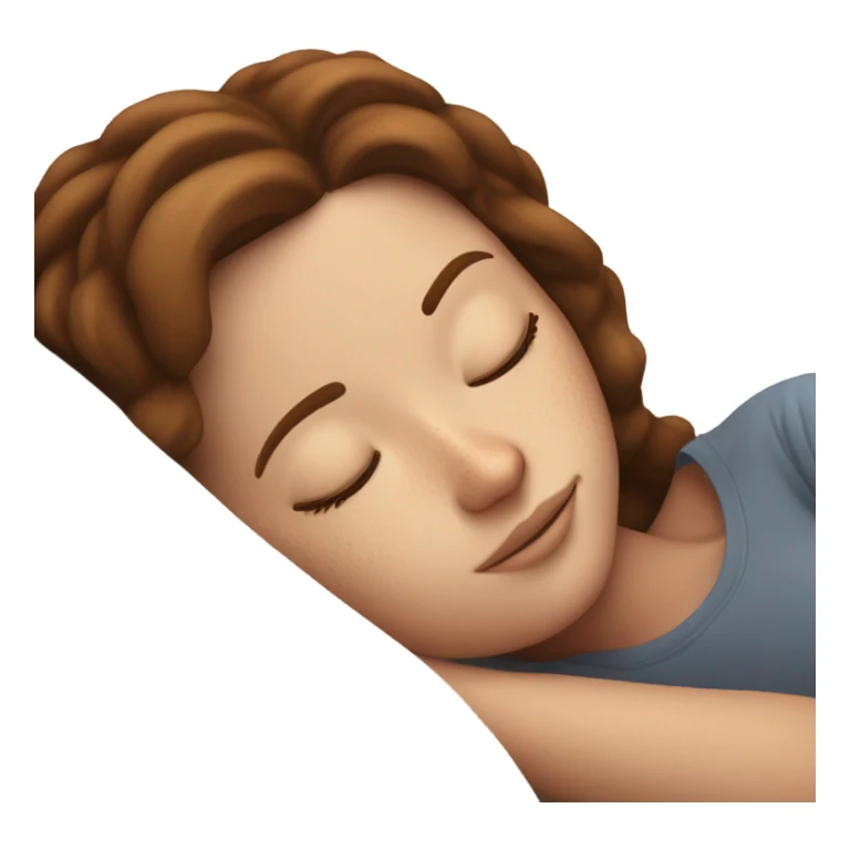 White girl with frekles Brown hair sleeping peacfully  sticker