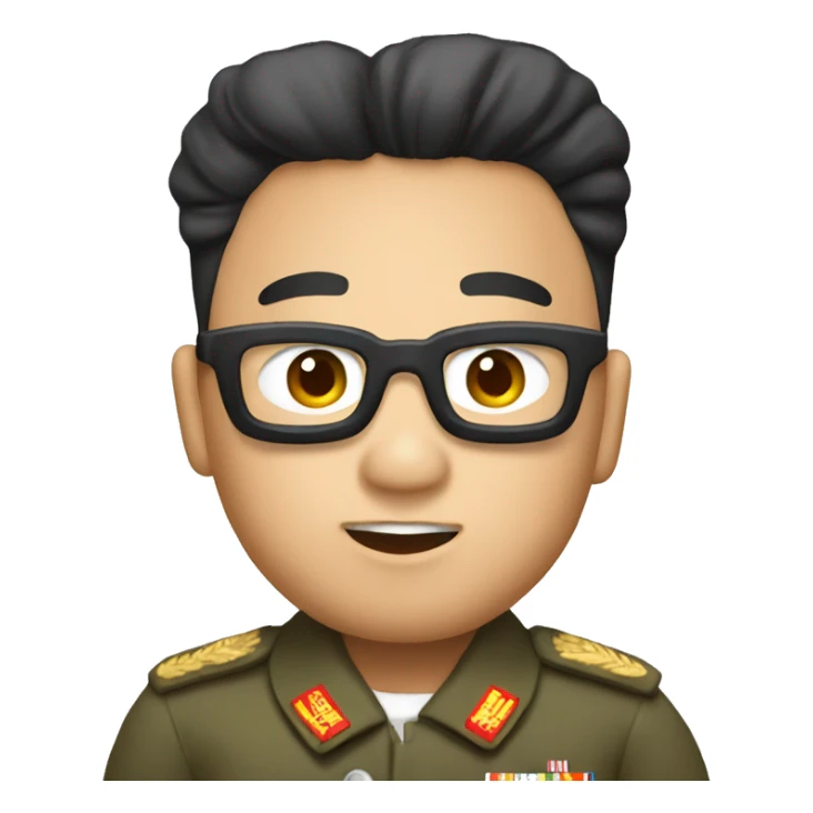 Kim Jong um in a plane sticker