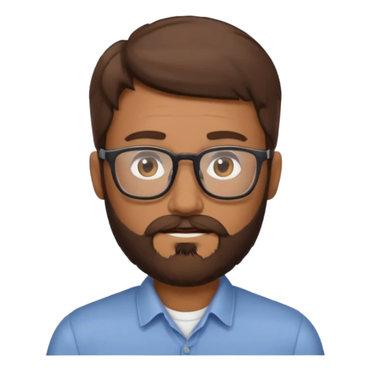 HOMME BRUN BARBE LUNETTE sticker